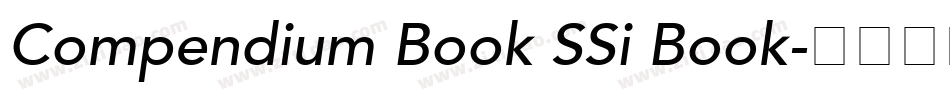 Compendium Book SSi Book字体转换